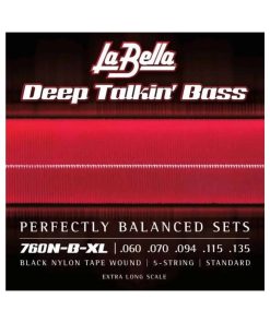 La Bella 760N-B-XL Deep Talkin Bass Black Nylon Tape Wound