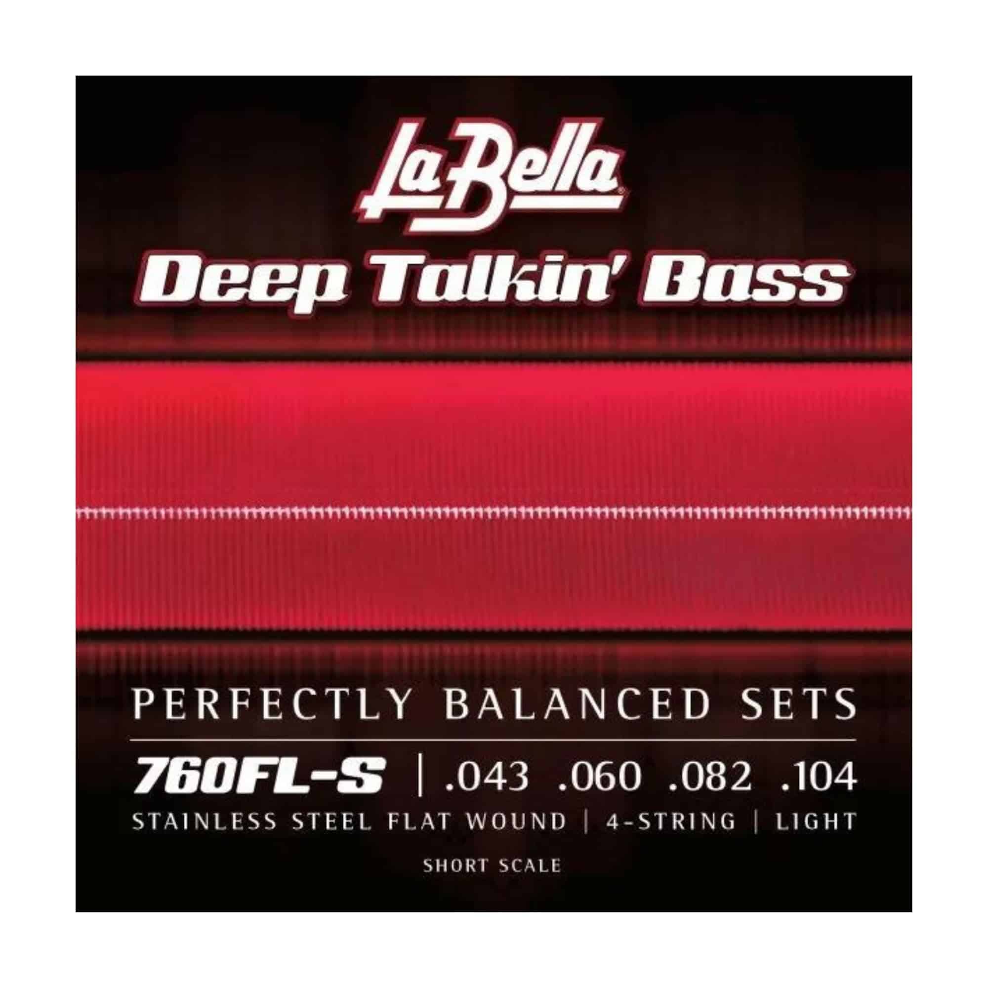 Cuerdas de bajo cortas de acero inoxidable La Bella 760FL-S