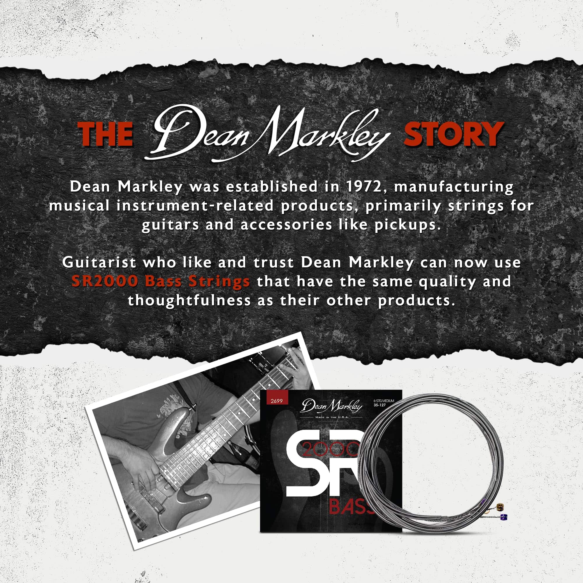 Cuerdas de bajo Dean Markley SR2000 de acero inoxidable de - Imagen 8