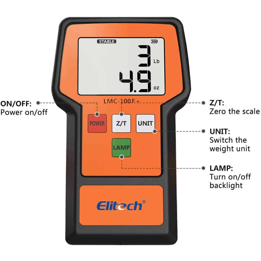 Báscula de Carga de Refrigerante Elitech LMC-100F+ 110 Lbs - Imagen 6