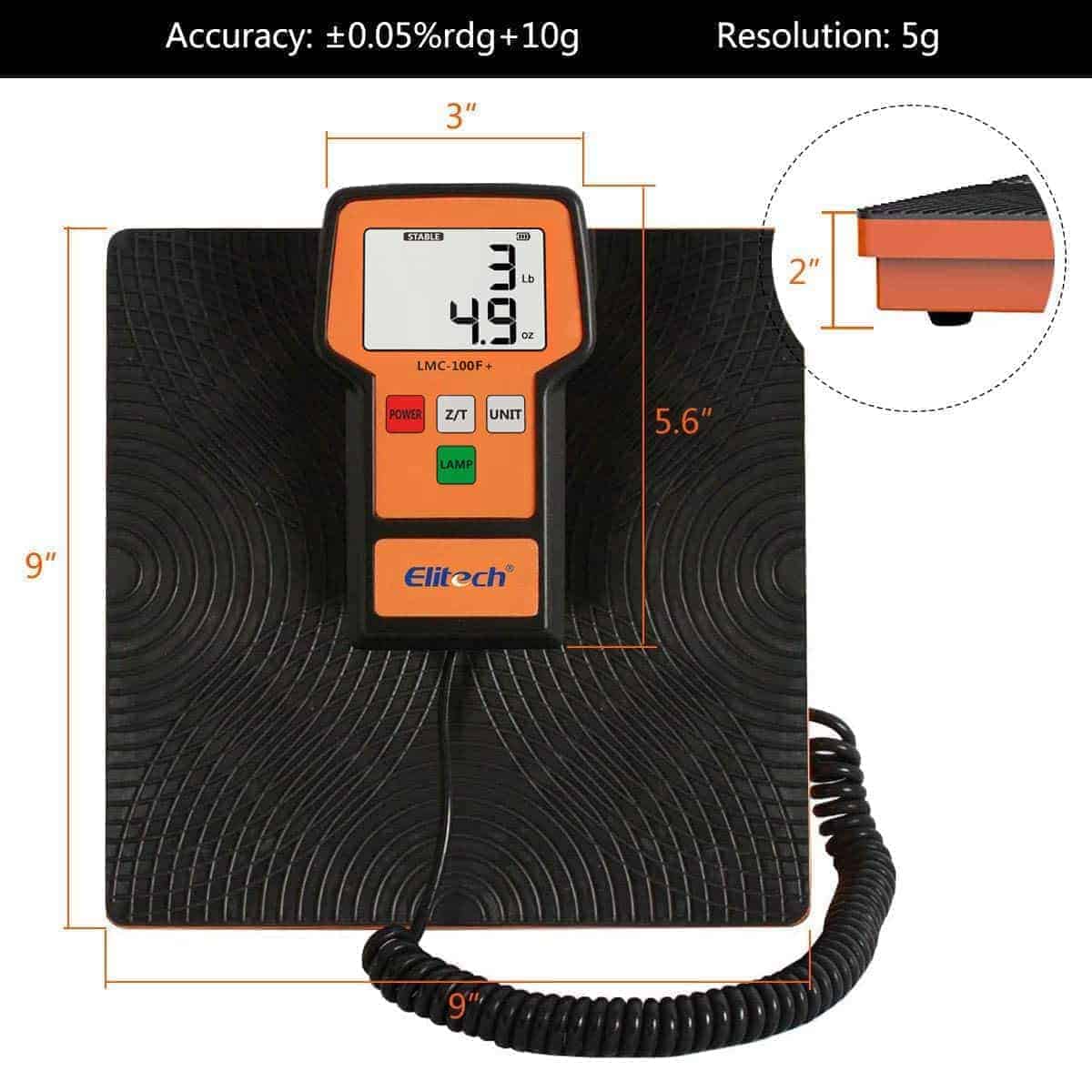Báscula de Carga de Refrigerante Elitech LMC-100F+ 110 Lbs - Imagen 5