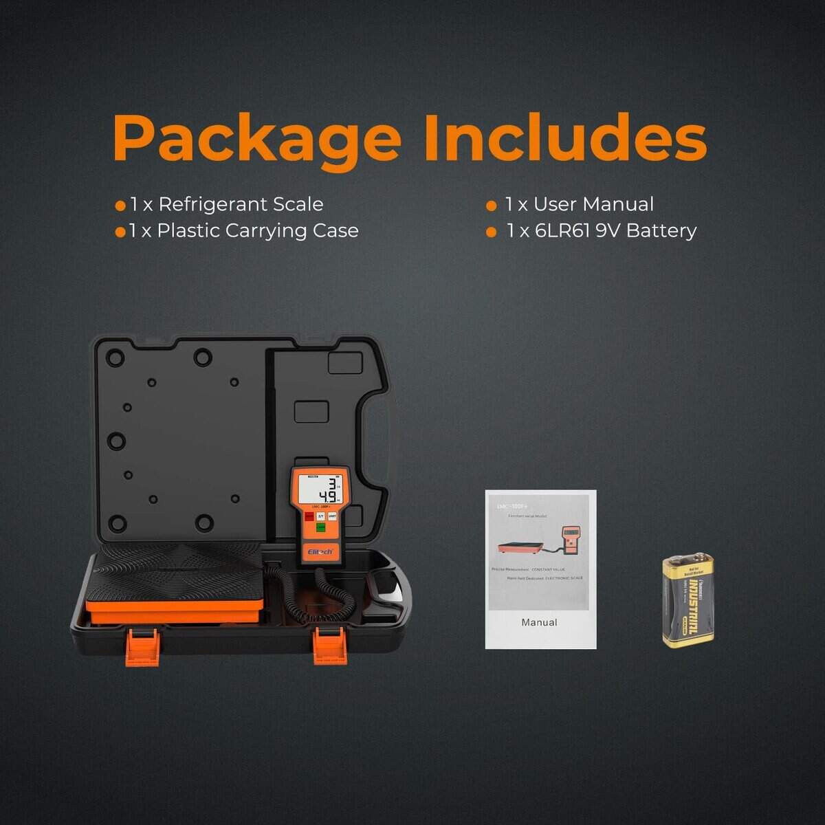 Báscula de Carga de Refrigerante Elitech LMC-100F+ 110 Lbs - Imagen 8