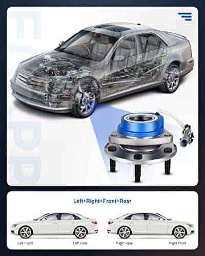ECCPP 2 Eje delantero Conjunto de rodamiento de rueda 97-05 - Imagen 3