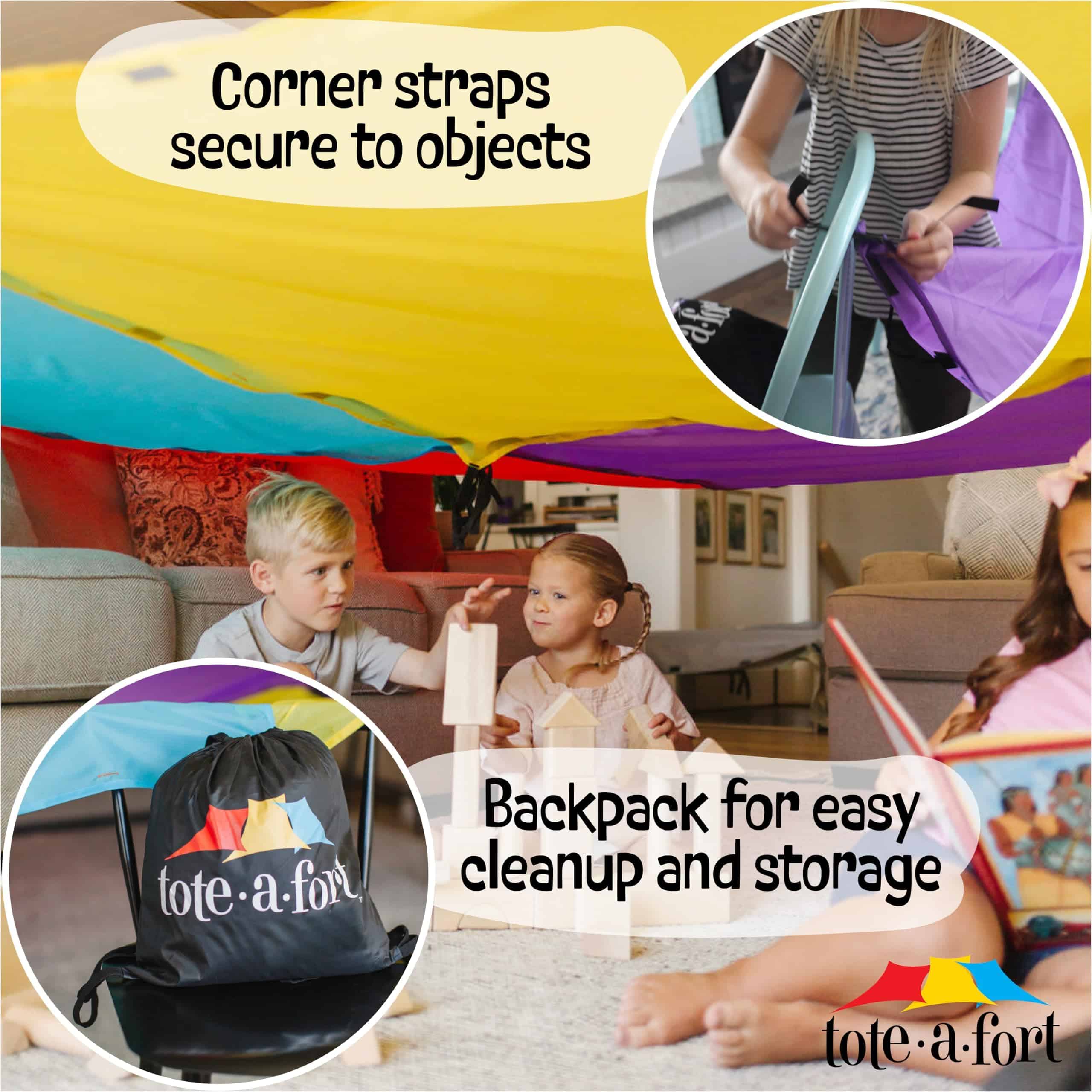 TOTEAFORT Original Blanket Fort Building Kit for Kids - - Imagen 6