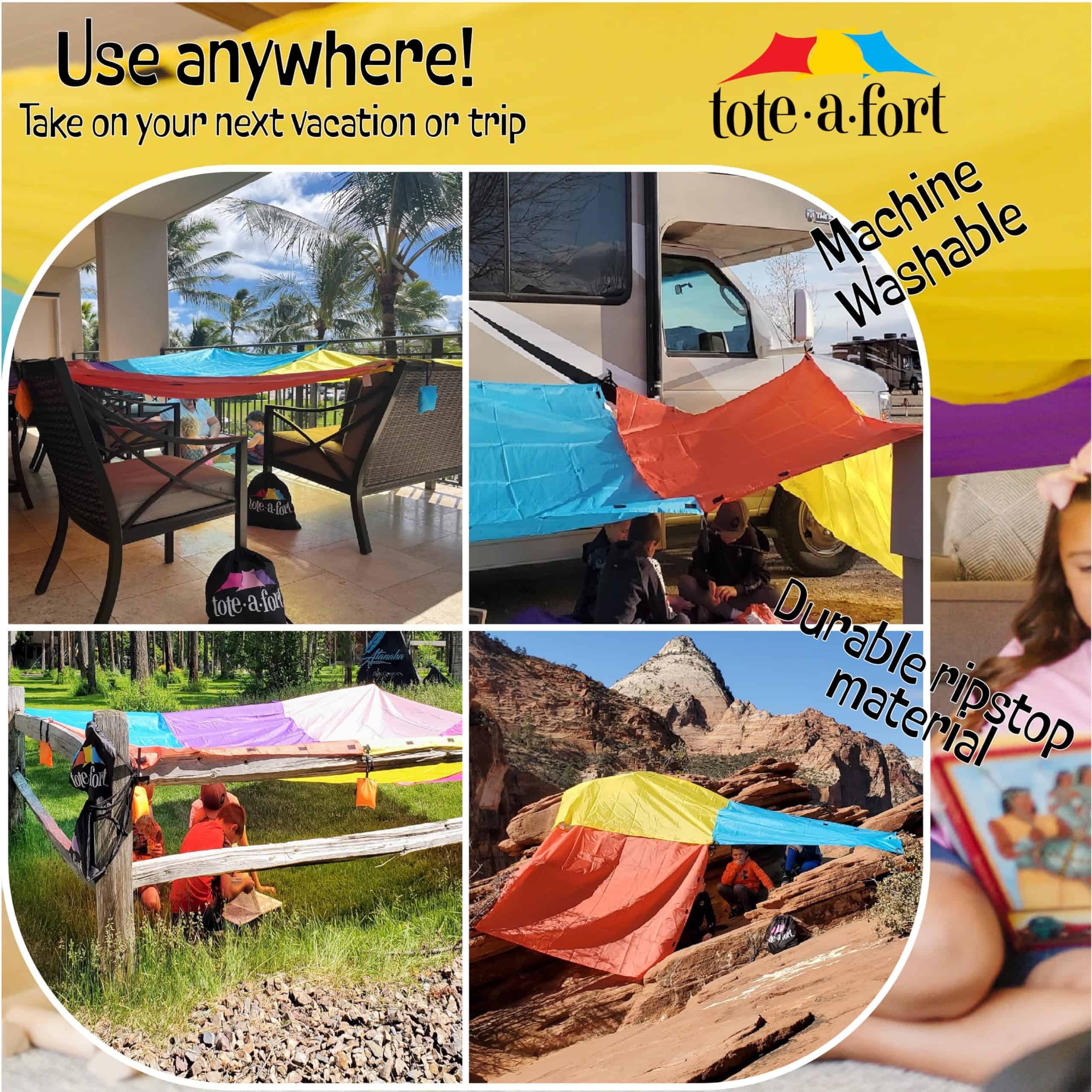 TOTEAFORT Original Blanket Fort Building Kit for Kids - - Imagen 8