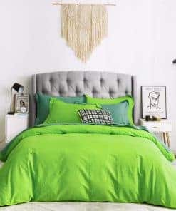 Juego de Funda Nórdica King SUSYBAO Verde Fluorescente 100%