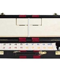 Juego de Rummy de Lujo con Estantes de Madera en Caja -