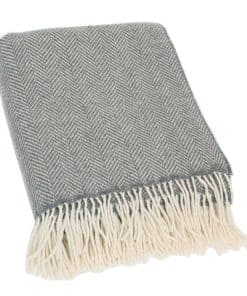 Manta Gris - Tejida en Irlanda - Cashmere Supersuave y Lana