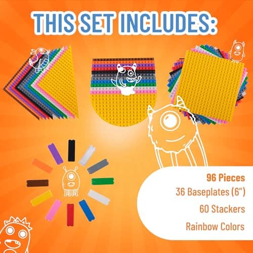 Baseplates apilables Compatible con Lego Classic, Ladrillos - Imagen 4