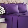 Juego de sábanas Cal King de 6 piezas - Cómodo, -Morado