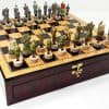 Juego de Ajedrez WWII EE. UU. Vs Alemania con Tablero de 17
