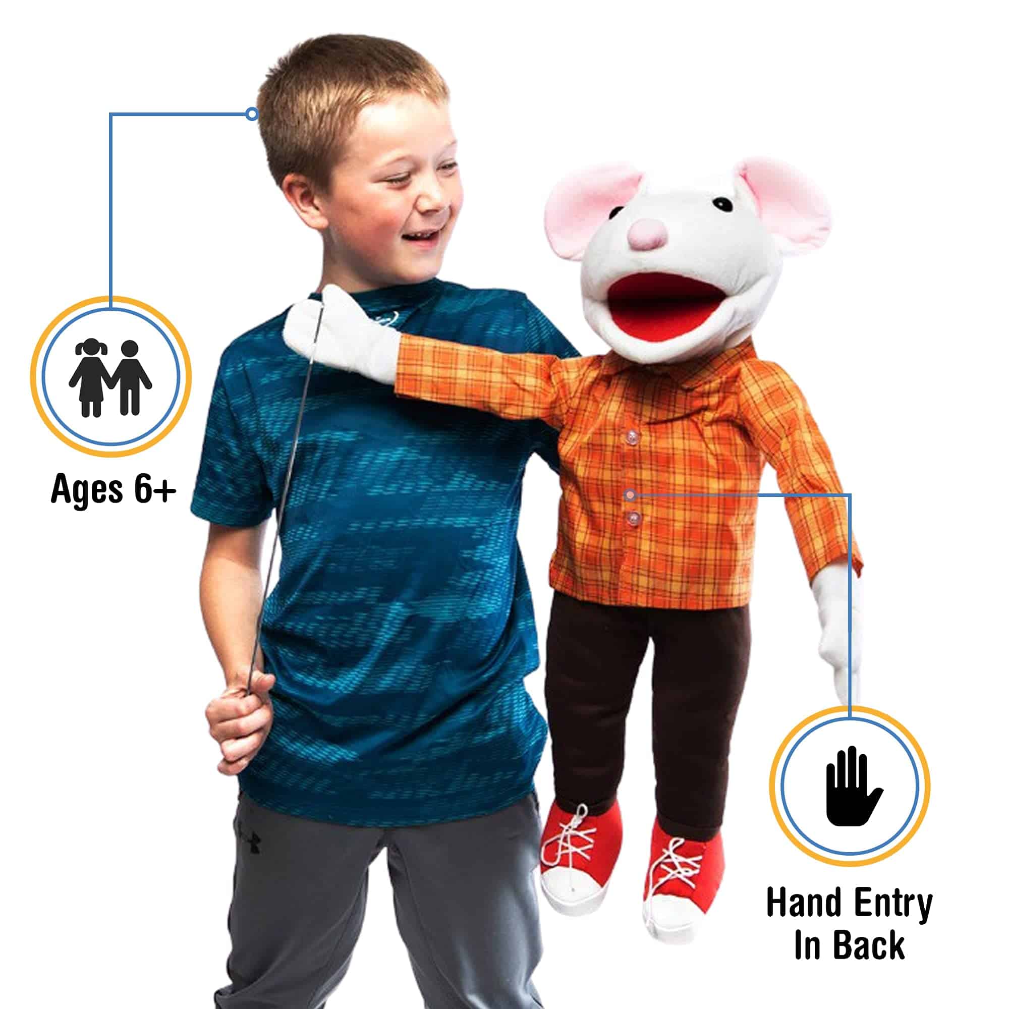 Títere de Animal de 25" con Tenis, Cuerpo Completo, Estilo - Imagen 3