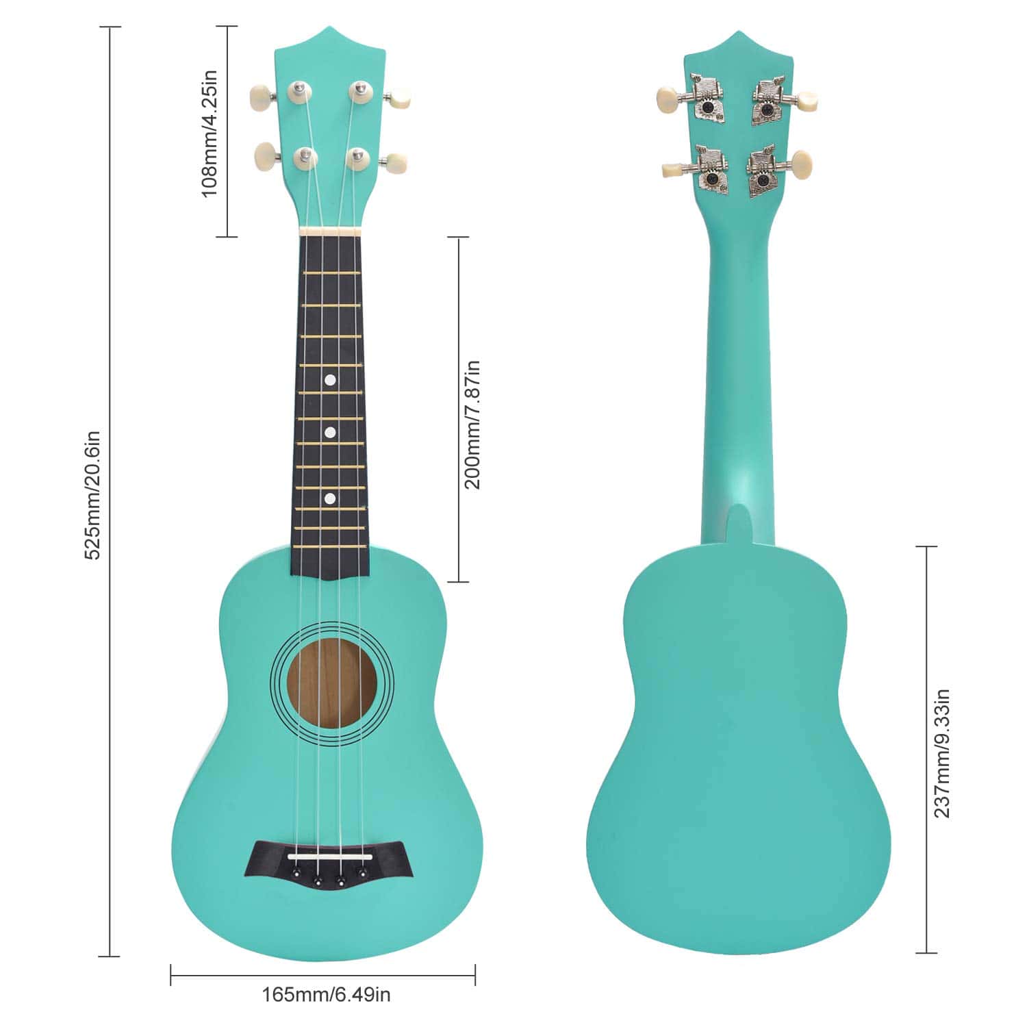 Paquete de principiante de ukelele soprano, 21 pulgadas con - Imagen 4