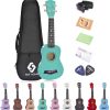 Paquete de principiante de ukelele soprano, 21 pulgadas con