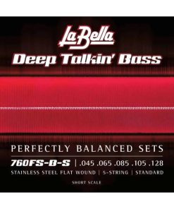 La Bella 760FS-B-S Deep Talkin' Stainless Steel Flat Wound