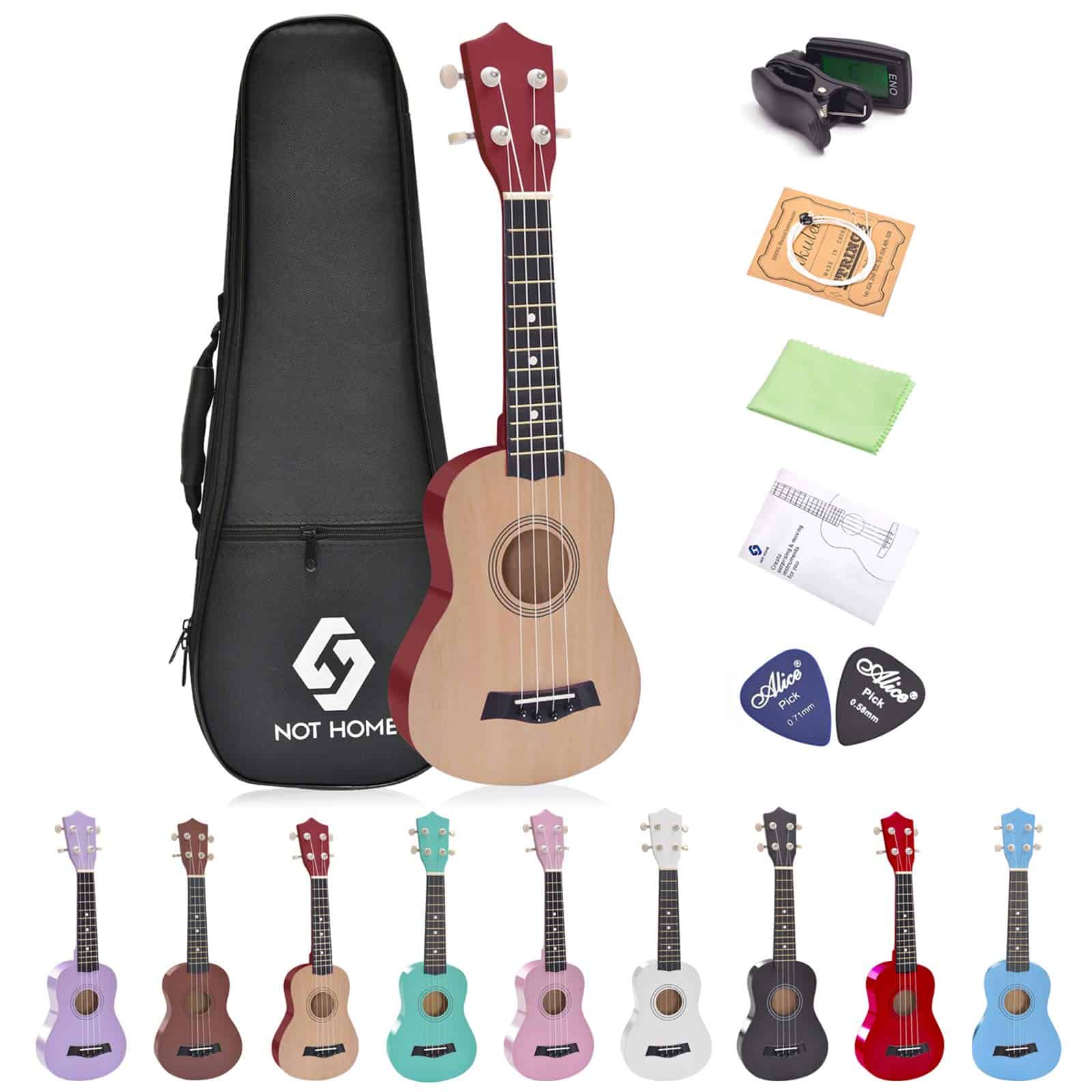 Kit de inicio para principiantes de ukelele Soprano, 21