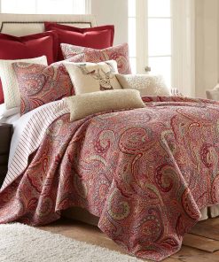 Juego de Edredón Rojo Spruce Levtex Home - Edredón King/Cal