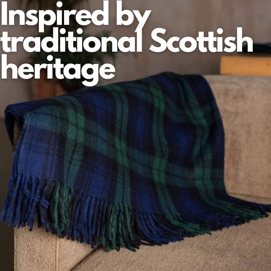 Manta de Viaje de Lana Escocesa The Scotland -Black Watch - Imagen 4