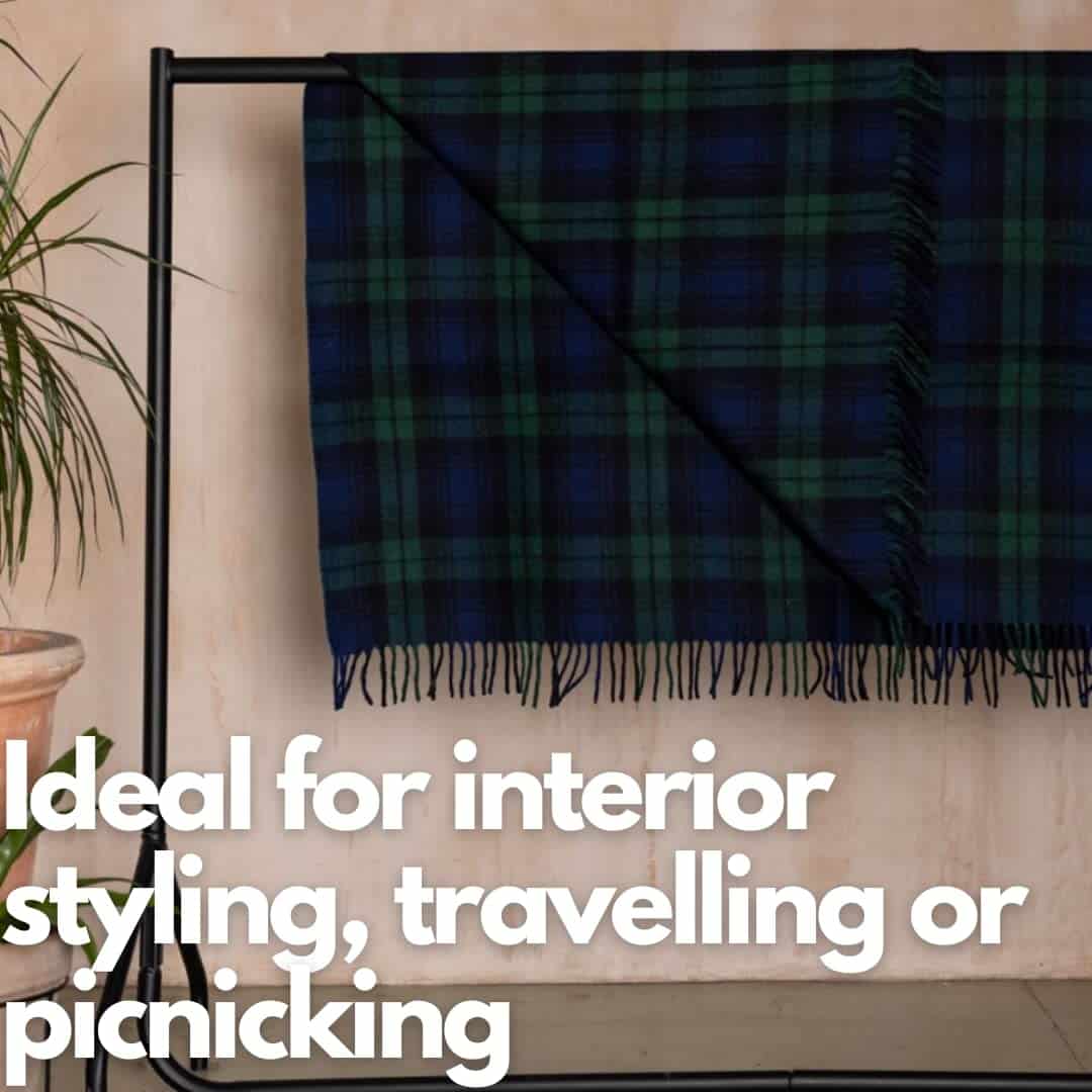 Manta de Viaje de Lana Escocesa The Scotland -Black Watch - Imagen 3