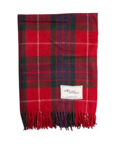 Manta de Viaje de Rodilla de Tartán de Lana - Fraser Rojo -