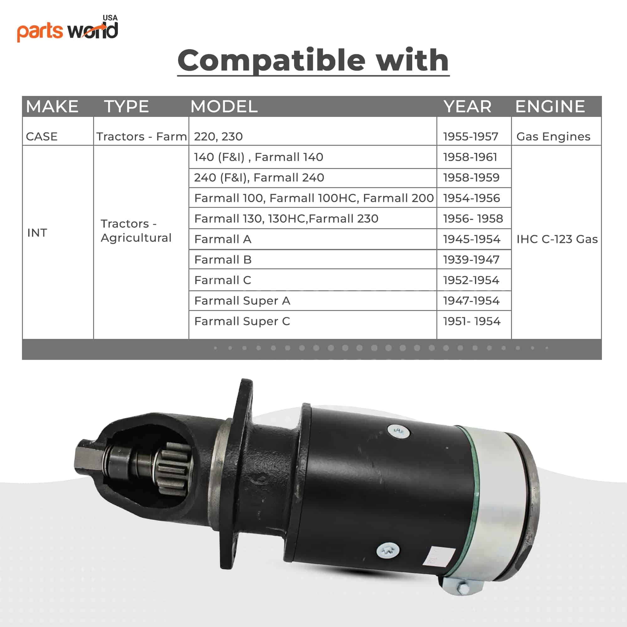 Motor de arranque de 6V Compatible con/Reemplazo para - Imagen 3