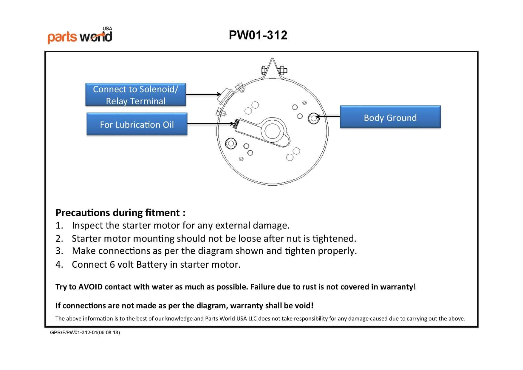 Motor de arranque de 6V Compatible con/Reemplazo para - Imagen 7