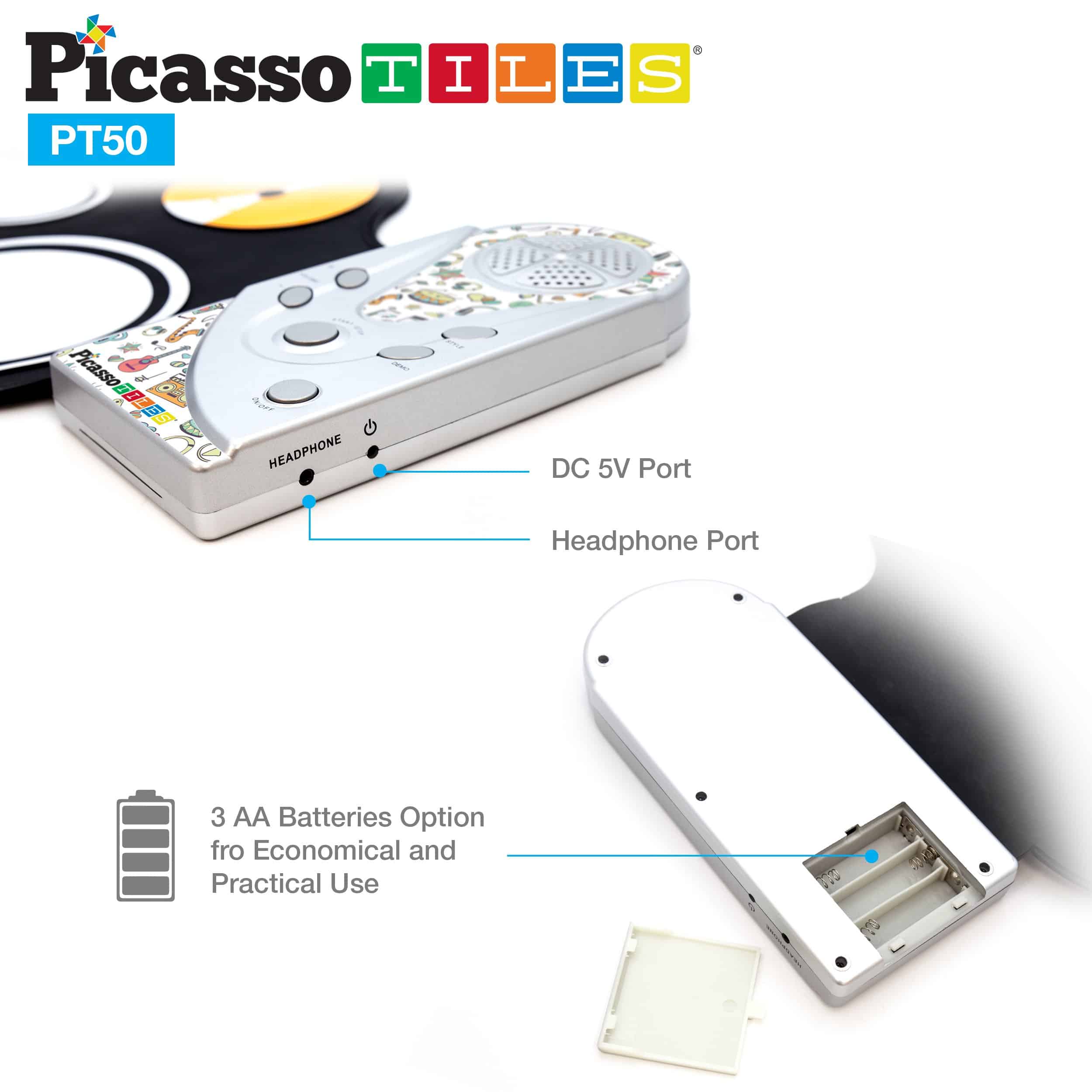 PicassoTiles PT50 Set de Batería Electrónica Educativa - Imagen 6