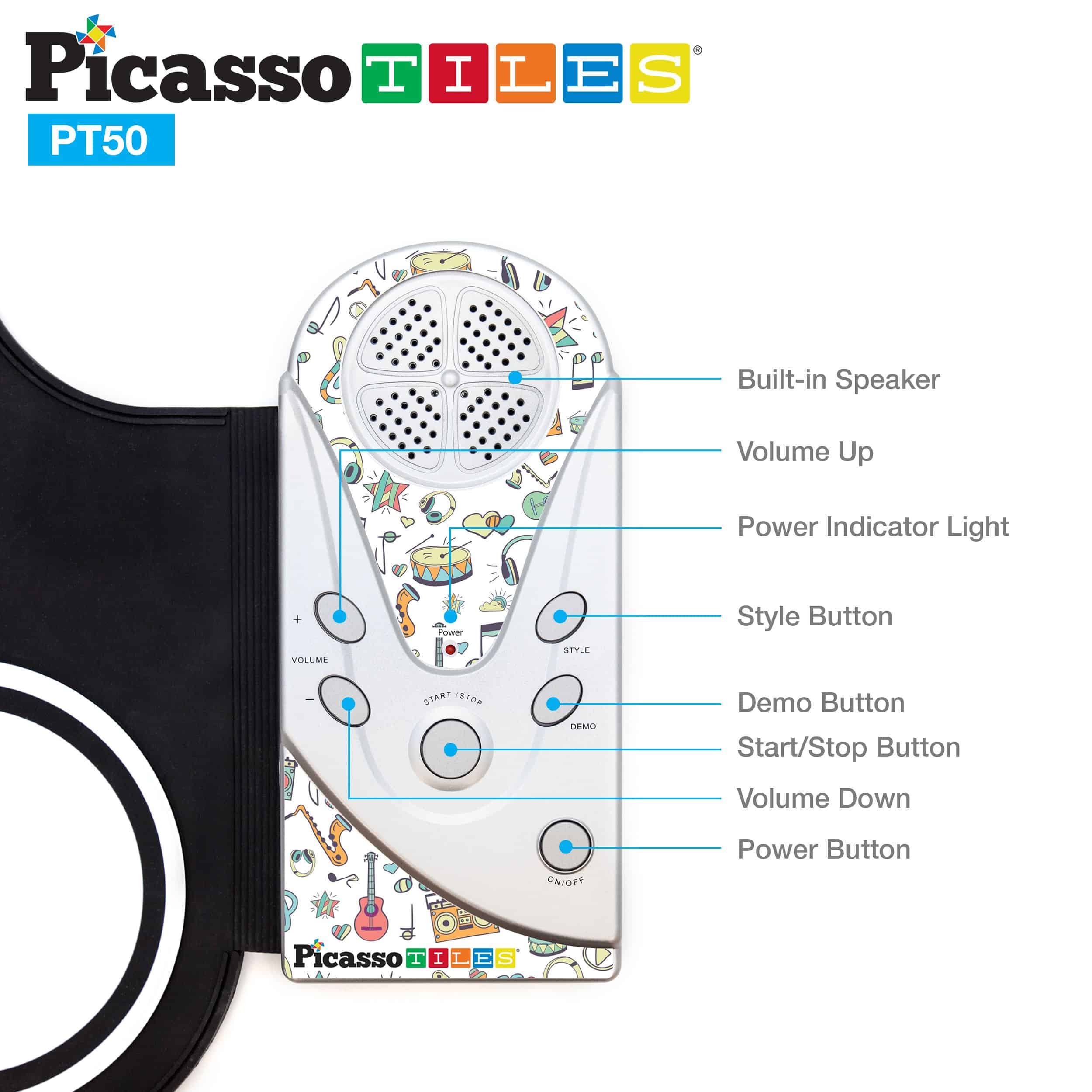 PicassoTiles PT50 Set de Batería Electrónica Educativa - Imagen 5
