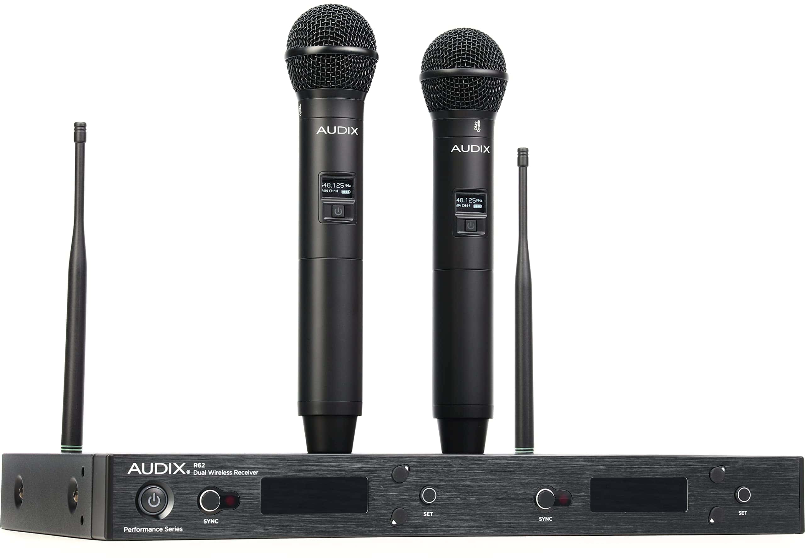 Sistema de micrófono inalámbrico de mano dual Audix AP62