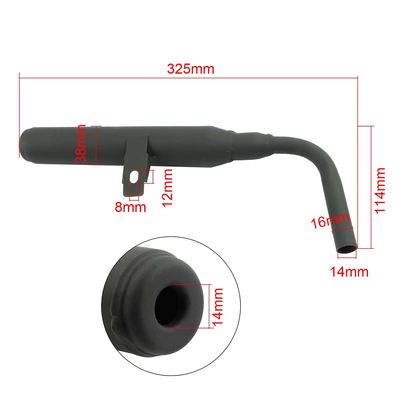 FLYPIG Silenciador de Escape para Motocicleta Yamaha PW50 - Imagen 4