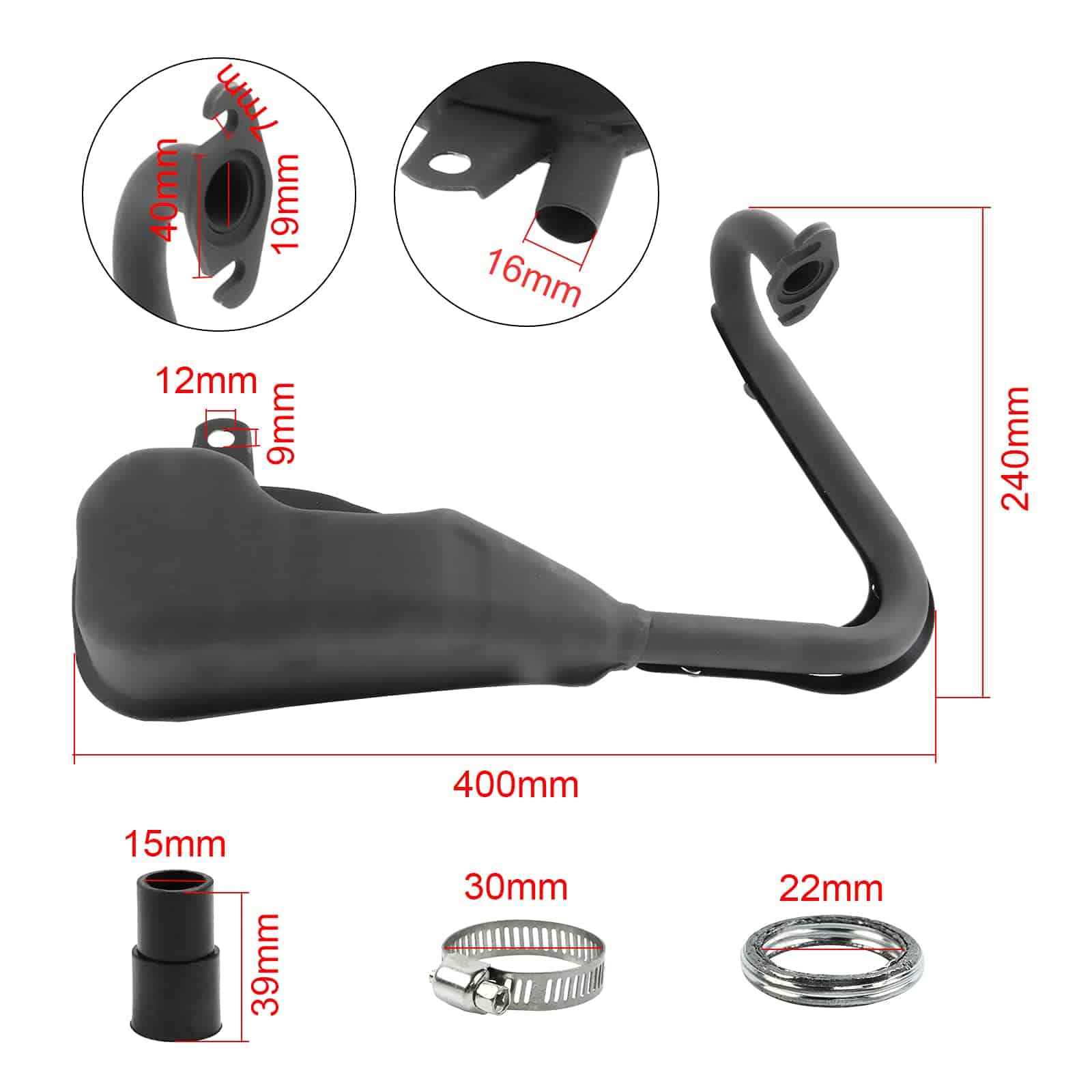 FLYPIG Silenciador de Escape para Motocicleta Yamaha PW50 - Imagen 3