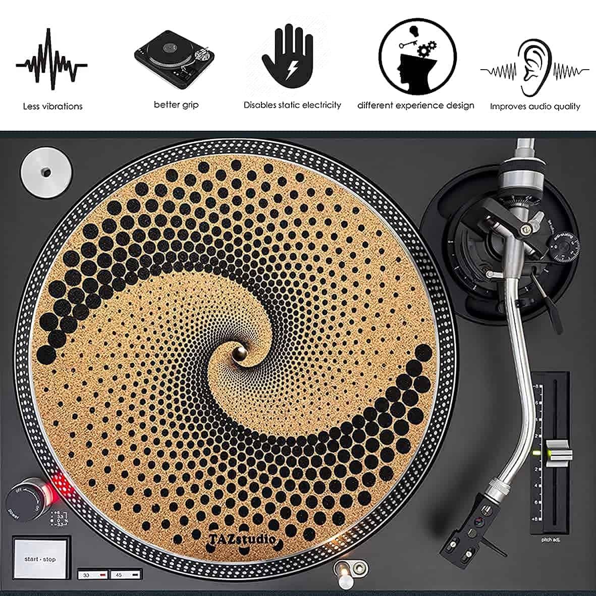 TazStudio Premium slipmat - Tapete de corcho para -rosor)-m3 - Imagen 9