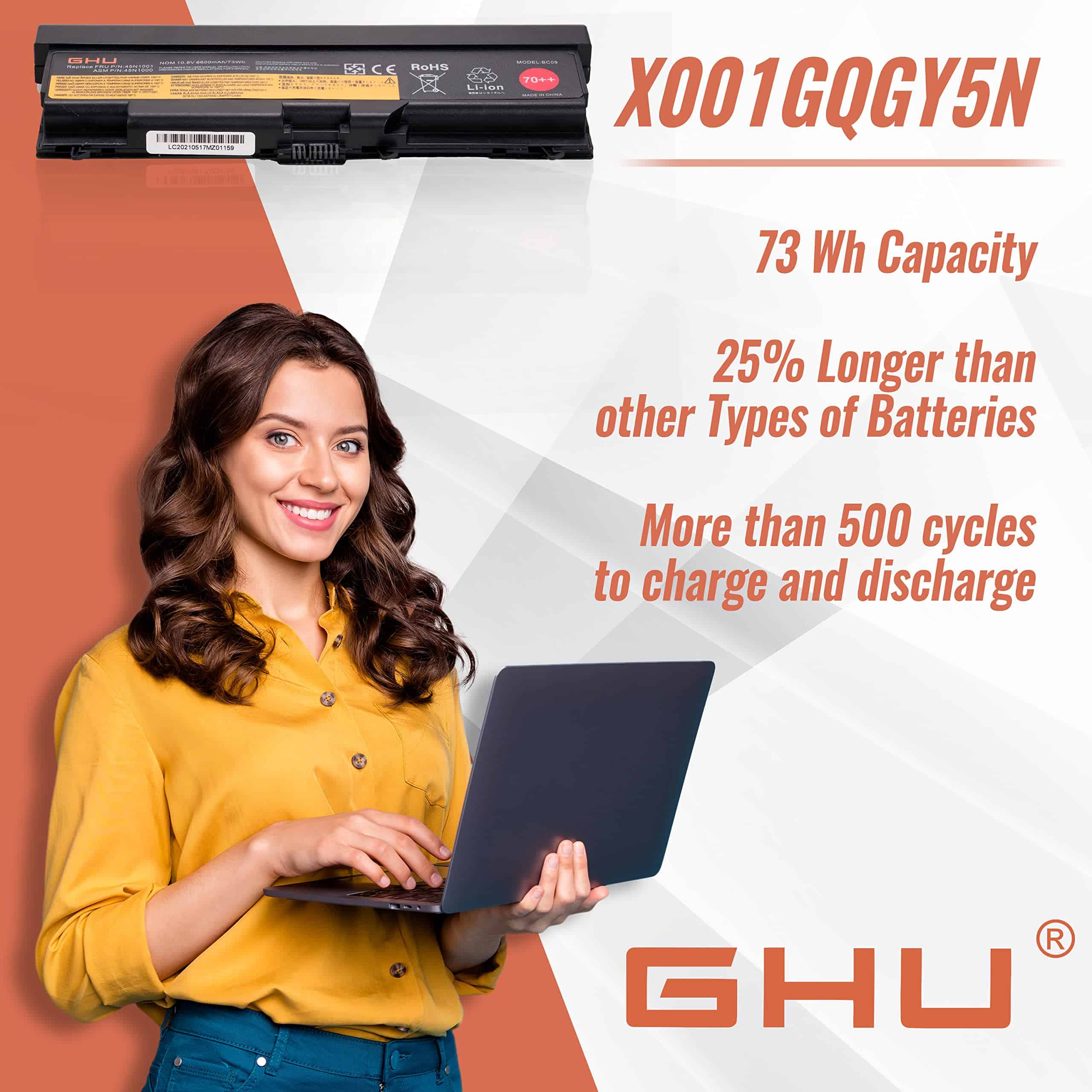 Batería de vida extendida GHU de 73Wh compatible con - Imagen 6