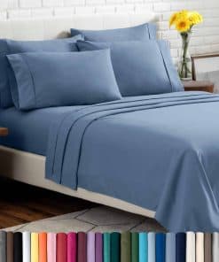 Juego de sábanas Twin XL Bare Home - Sábanas -Azul Coronet