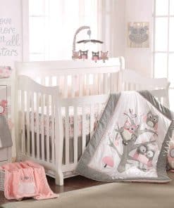 Set de Cama de Cuna Levtex Baby - Búho Nocturno Rosa - Set