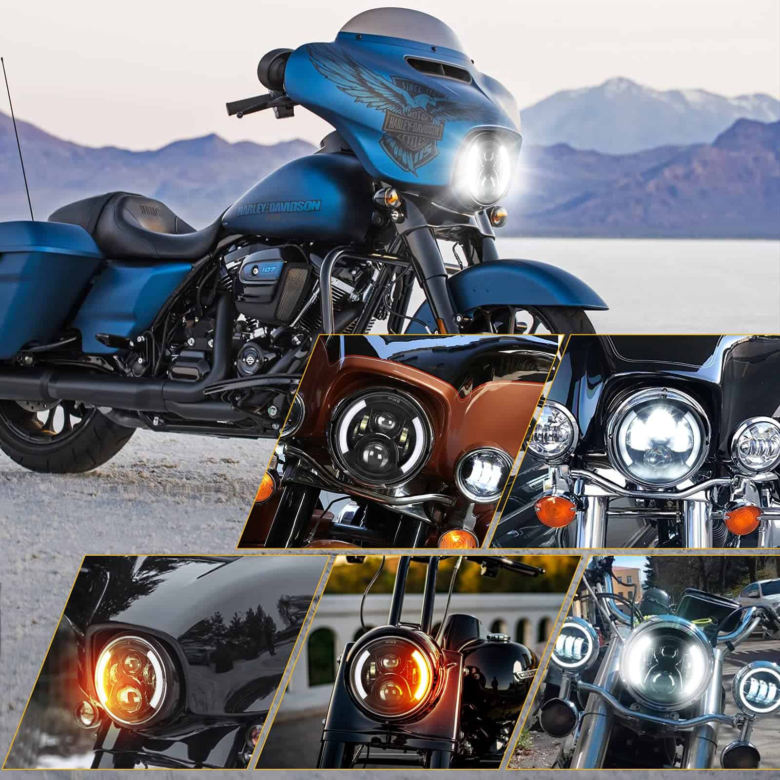 Faros LED de 7 pulgadas para motocicleta SUPAREE compatible - Imagen 9