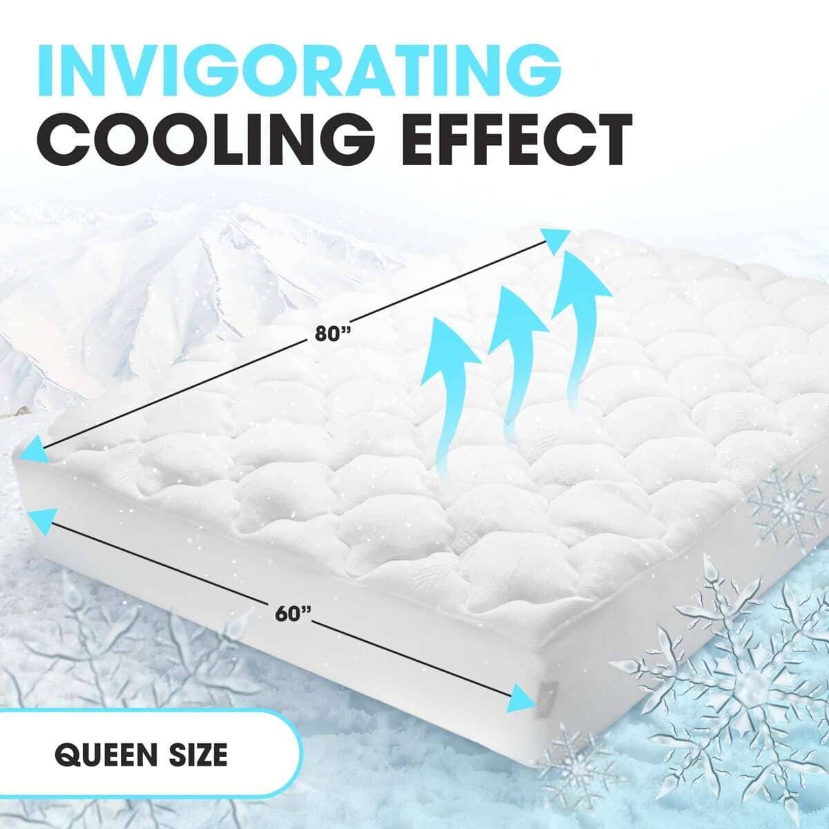 Topper de colchón Queen Size de bambú de la colección Cheer - Imagen 4