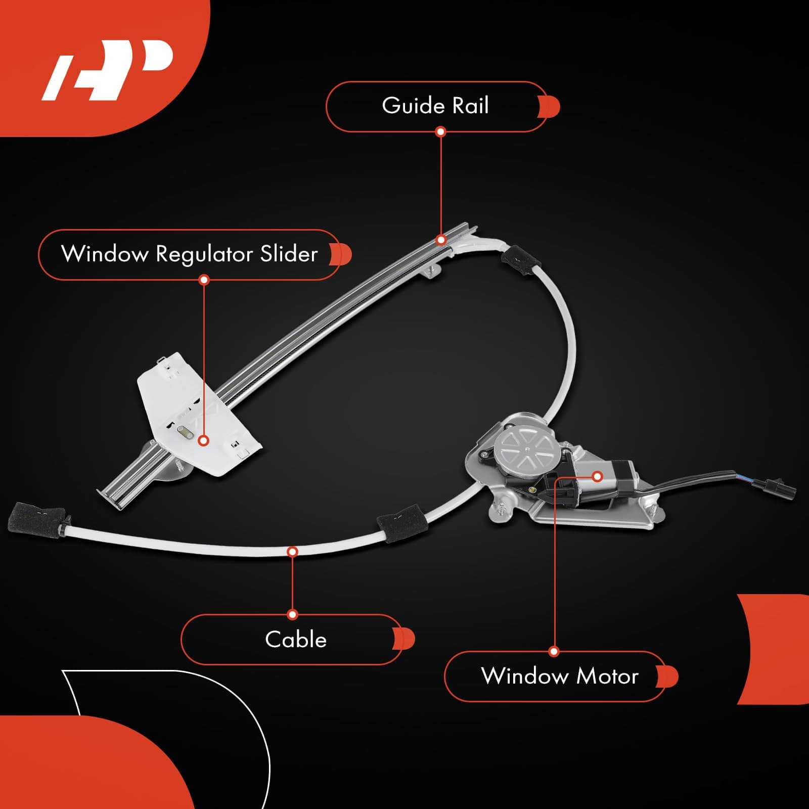 Ensamblaje de Regulador de Ventana y Motor -o Derecho - Imagen 7