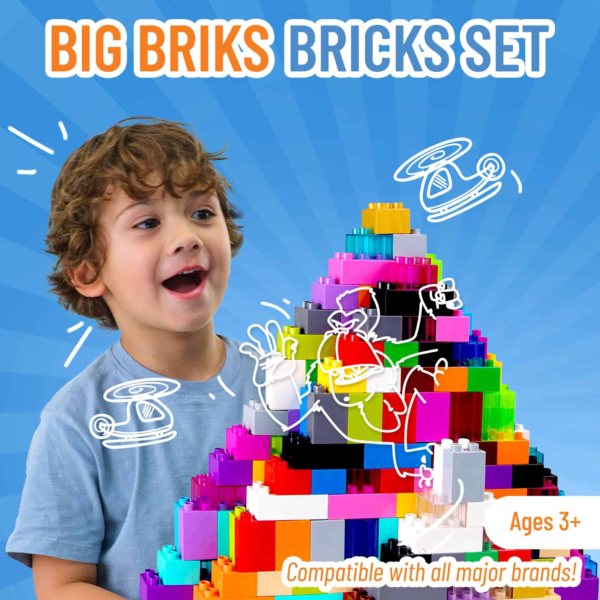 Strictly Briks Compatible con Lego Duplo - Juego de Bloques - Imagen 3