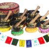 Auténtico Cuenco de Meditación Decorado con 7 Metales en