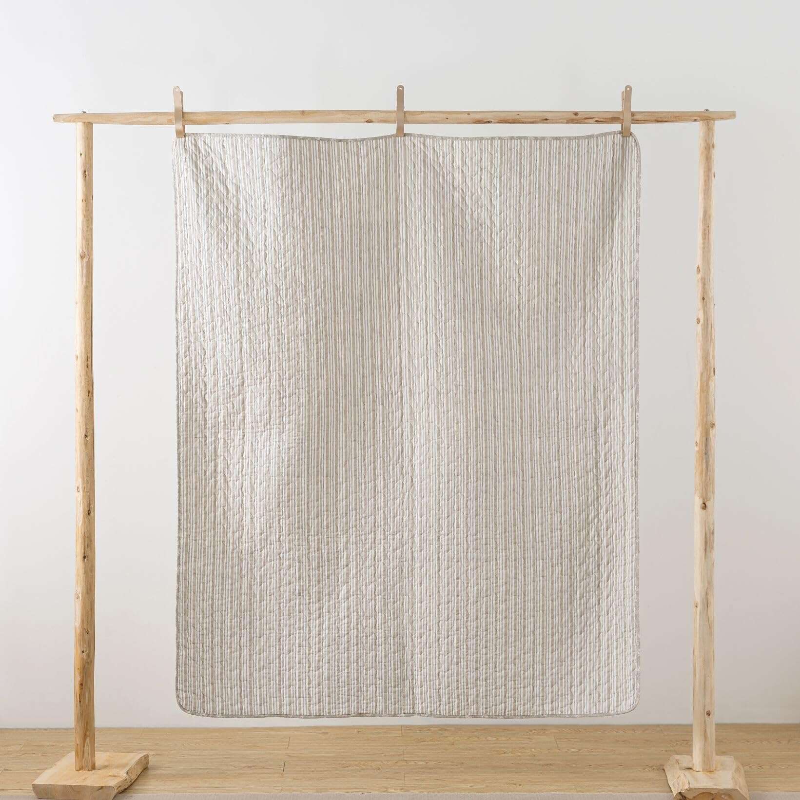 Manta de algodón acolchada SLPR, 50 "x 60" Colcha floral de - Imagen 4