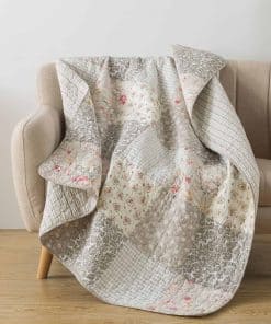 Manta de algodón acolchada SLPR, 50 "x 60" Colcha floral de