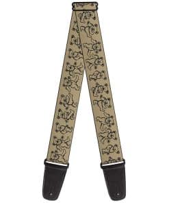 Correa de guitarra Buckle-Down - Dancing Bears Tan/Black -