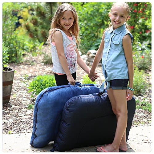 Woombie Toddler Eco Donut Portable Play Mat, Azul Claro, - Imagen 5