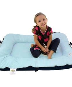 Woombie Toddler Eco Donut Portable Play Mat, Azul Claro,