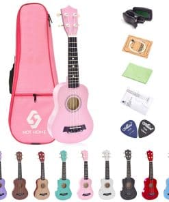 Paquete de inicio de ukelele soprano, ukeleles de 21