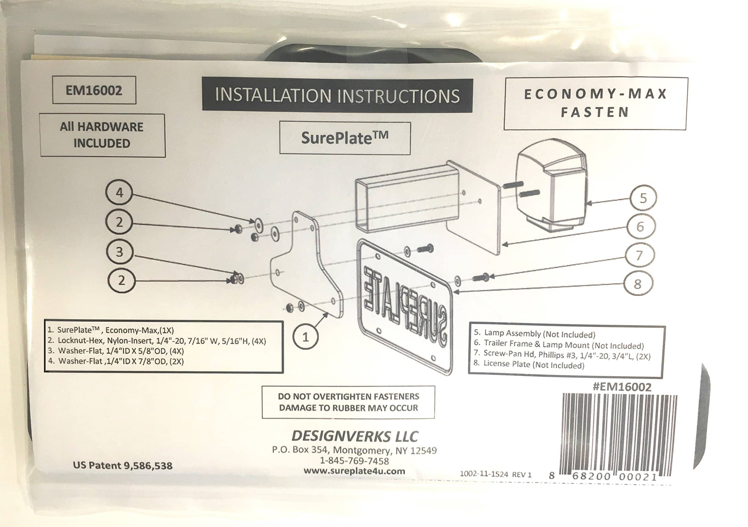 Soporte de placa de licencia de goma SurePlate TM - Imagen 7