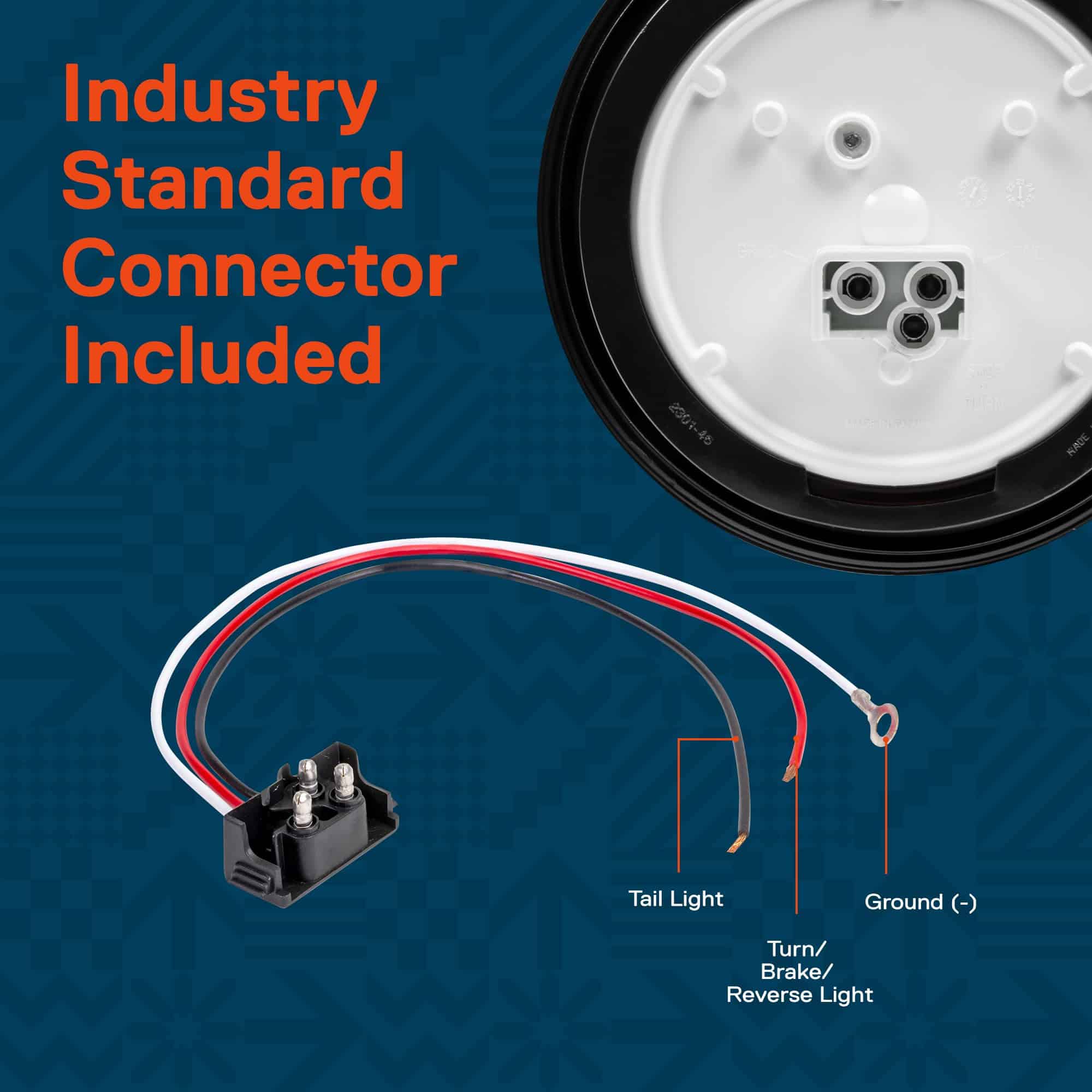 Juego de 2 luces traseras para remolque redondas de 4" - Imagen 3