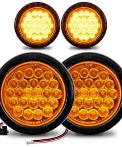 Luz de cola del remolque TRUE MODS 4pc 4" redonda ámbar con