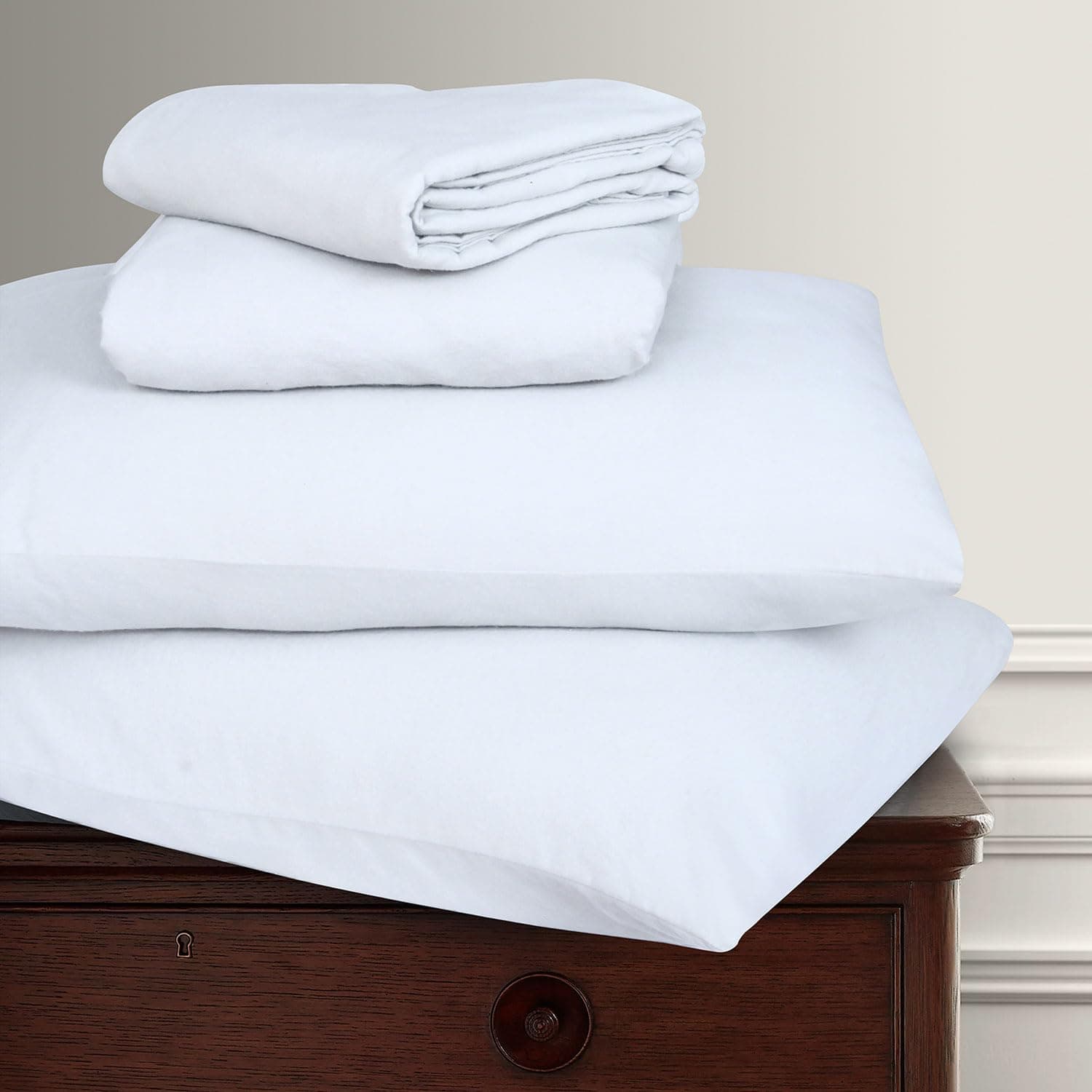 Juego de Sábanas de Franela Briarwood Home, -Blanco